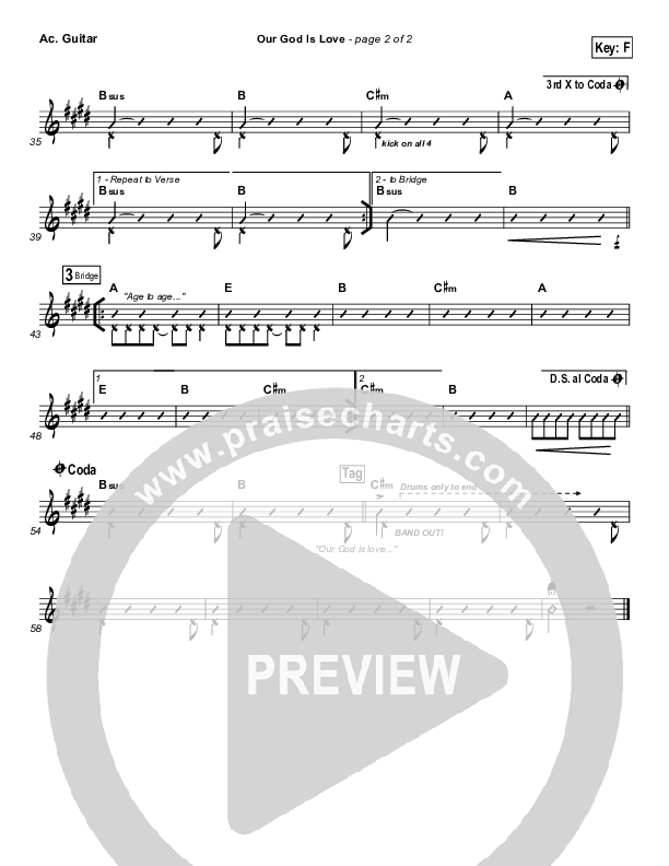 Our God Is Love Acoustic Guitar (Hillsong Worship)