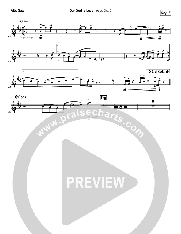 Our God Is Love Alto Sax (Hillsong Worship)