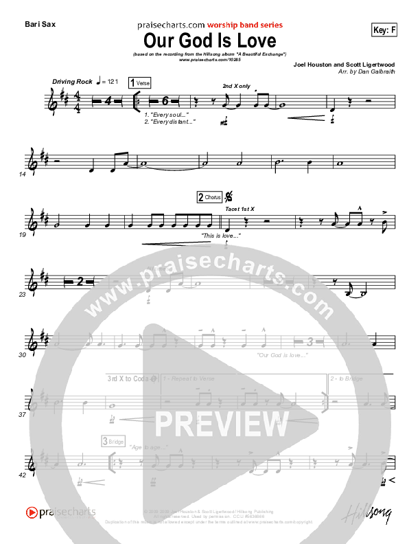 Our God Is Love Bari Sax (Hillsong Worship)