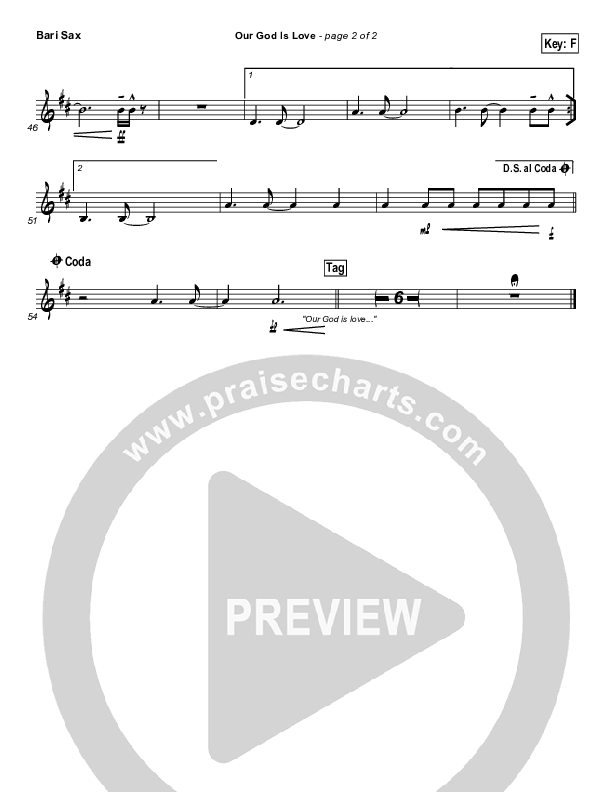 Our God Is Love Bari Sax (Hillsong Worship)