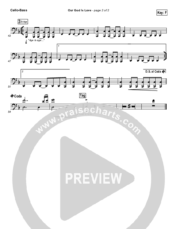 Our God Is Love Cello/Bass (Hillsong Worship)