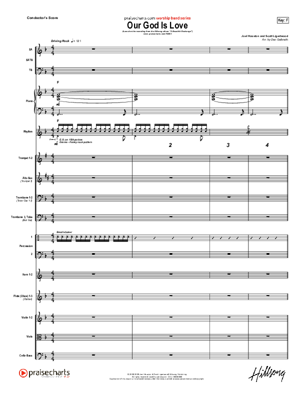 Our God Is Love Conductor's Score (Hillsong Worship)