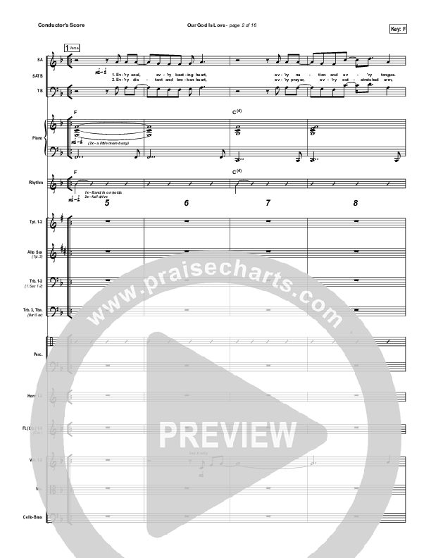 Our God Is Love Conductor's Score (Hillsong Worship)