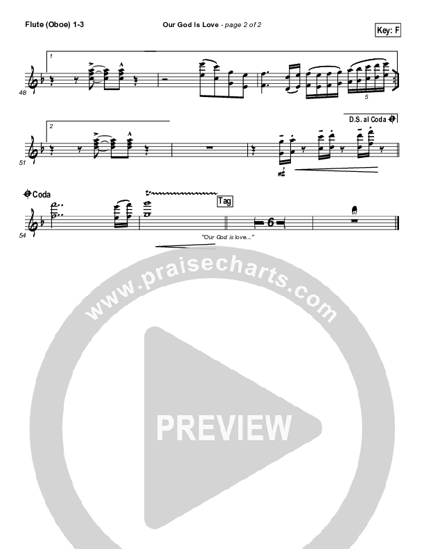 Our God Is Love Flute/Oboe 1/2/3 (Hillsong Worship)