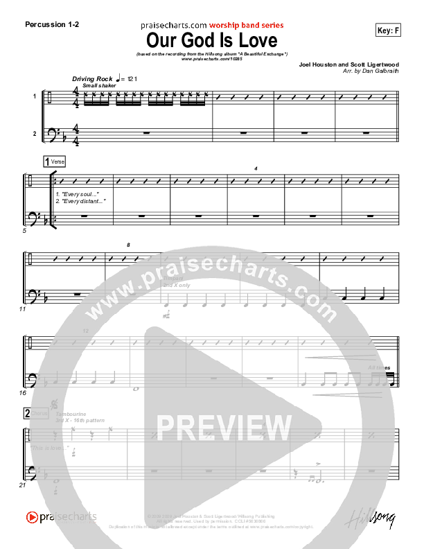 Our God Is Love Percussion 1/2 (Hillsong Worship)