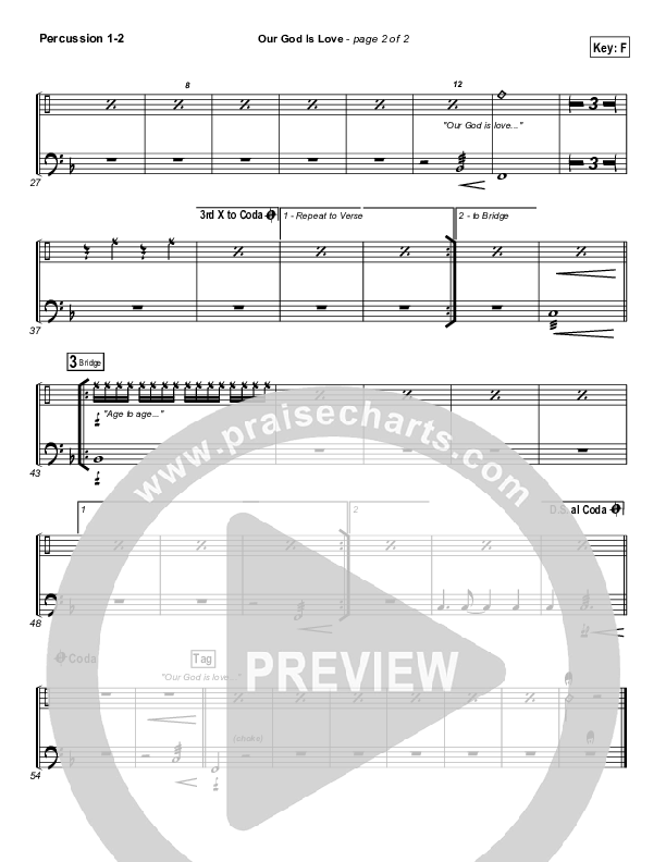 Our God Is Love Percussion 1/2 (Hillsong Worship)