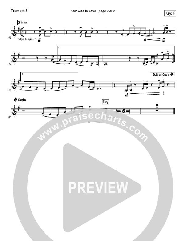 Our God Is Love Trumpet 3 (Hillsong Worship)