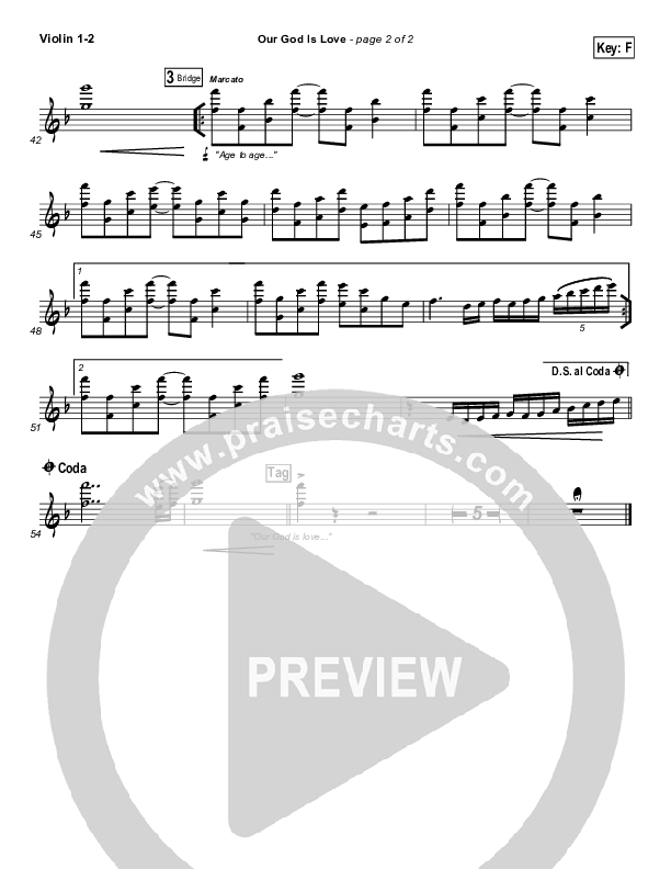 Our God Is Love Violin 1/2 (Hillsong Worship)