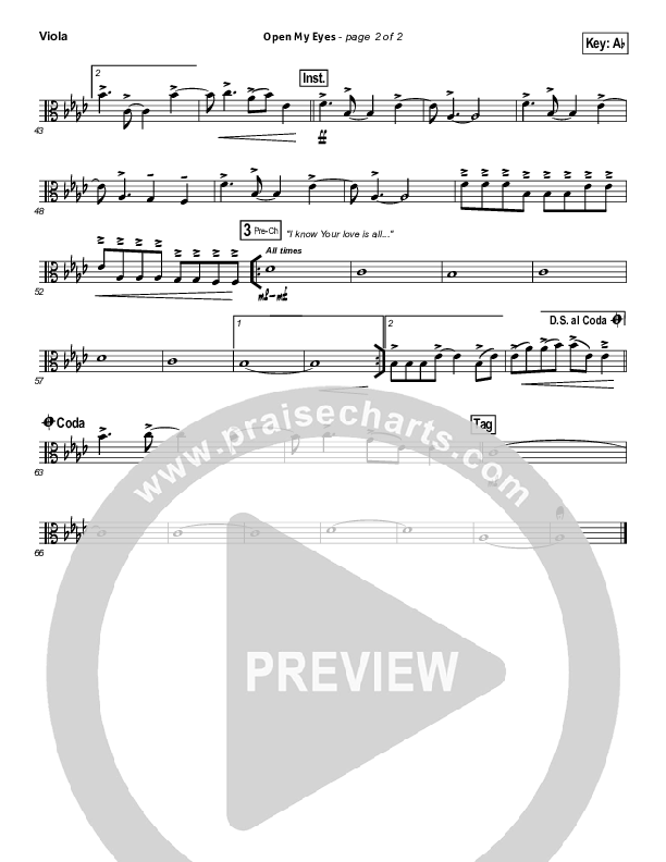 Open My Eyes Viola (Hillsong Worship)