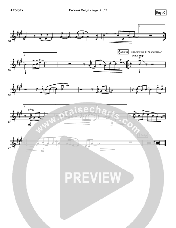 Forever Reign Alto Sax (Hillsong Worship)