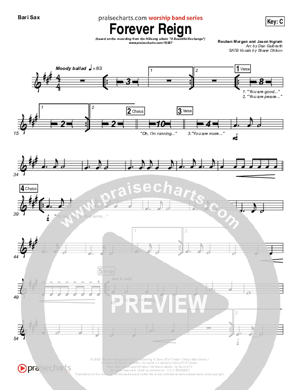 Forever Reign Bari Sax (Hillsong Worship)