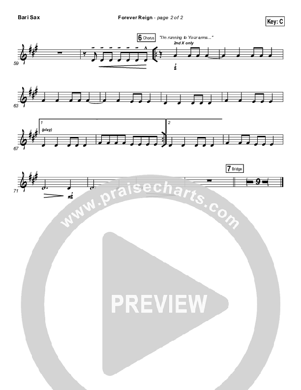 Forever Reign Bari Sax (Hillsong Worship)