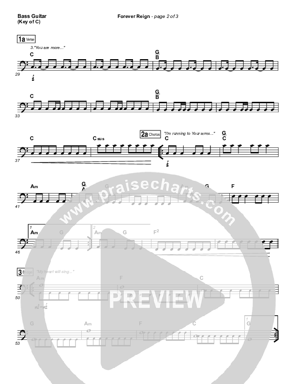 Forever Reign Bass Guitar (Hillsong Worship)