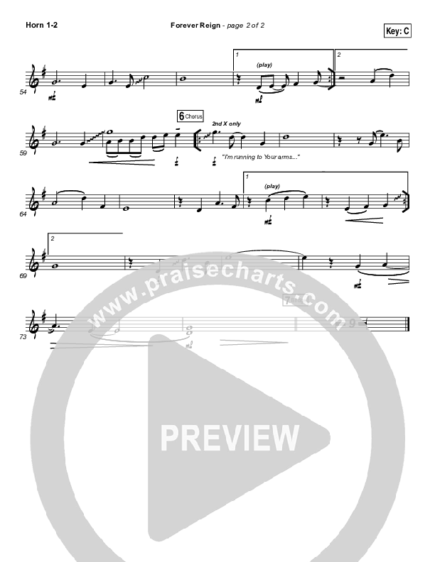Forever Reign French Horn 1/2 (Hillsong Worship)
