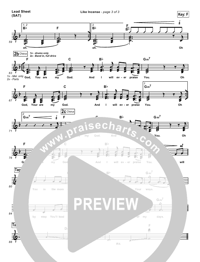 Like Incense/Sometimes By Step Sheet Music (Hillsong Worship