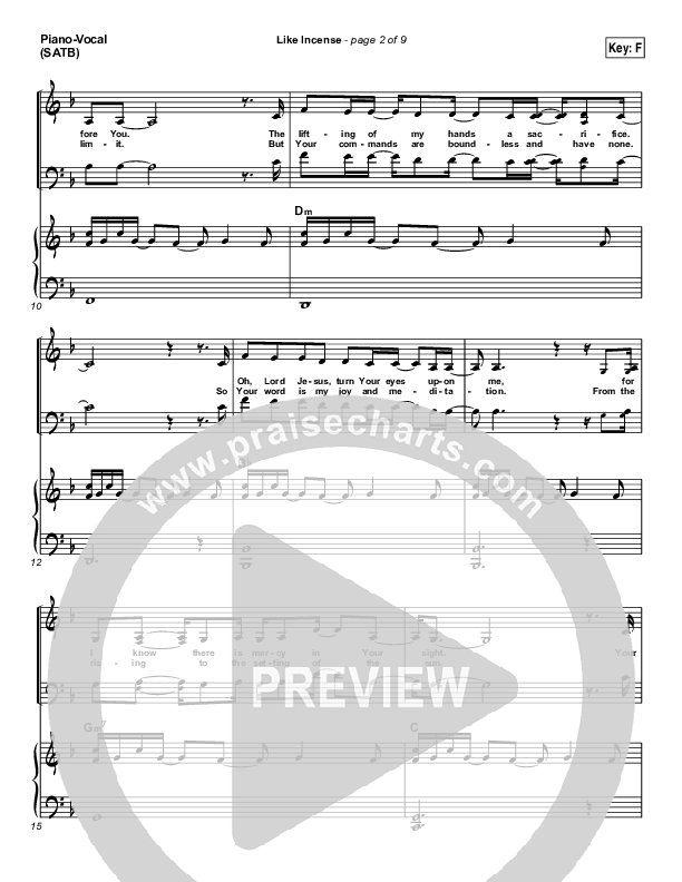 Like Incense Piano/Vocal & Lead (Hillsong Worship)