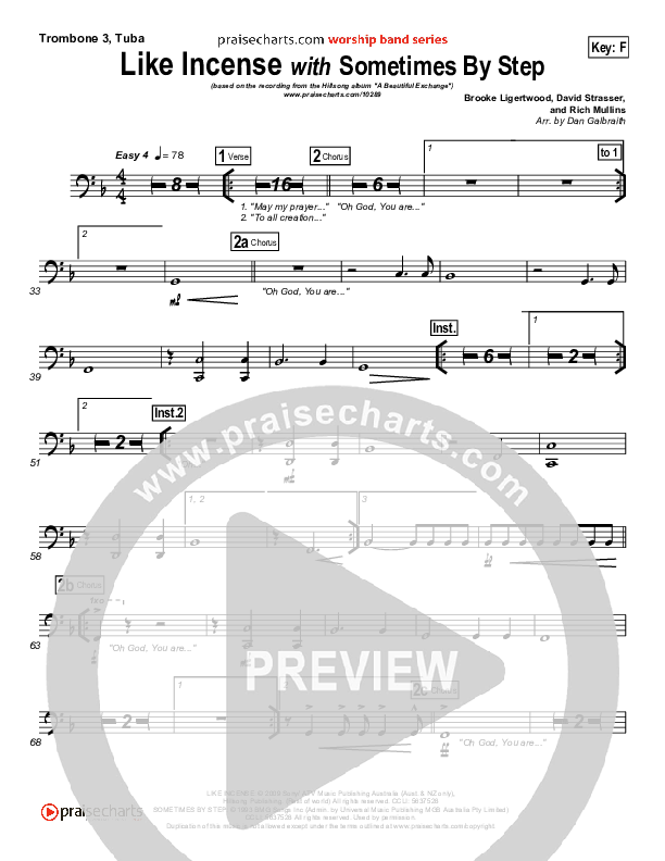 Like Incense Trombone 3/Tuba (Hillsong Worship)