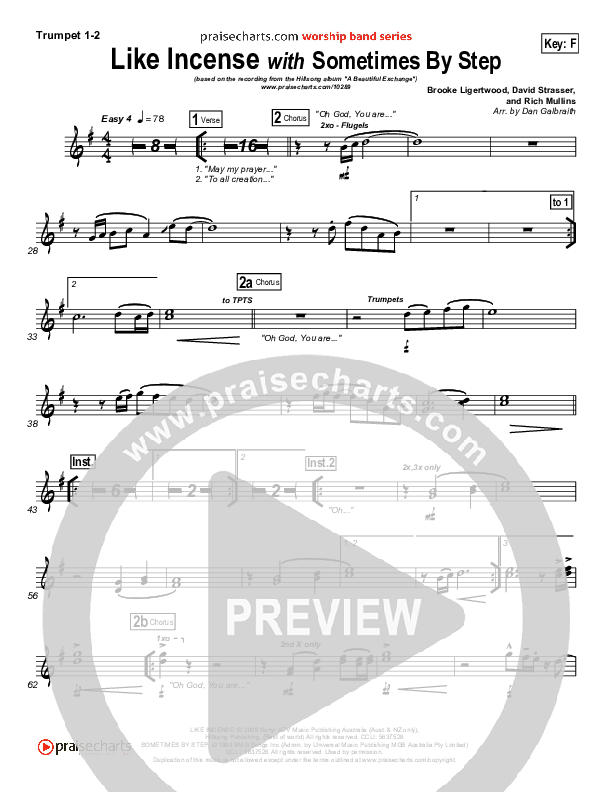 Like Incense Brass Pack (Hillsong Worship)