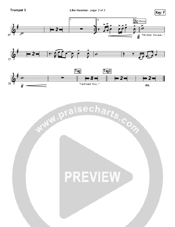 Like Incense Trumpet 3 (Hillsong Worship)