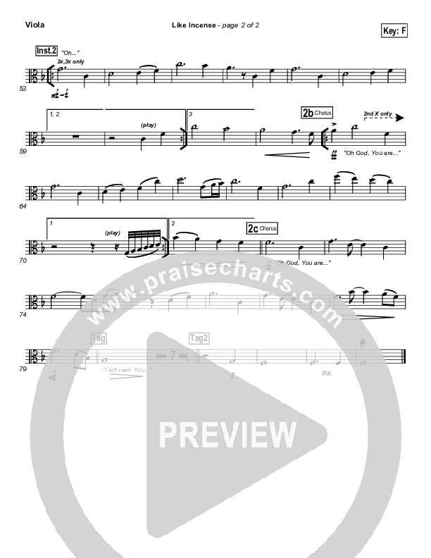 Like Incense Viola (Hillsong Worship)