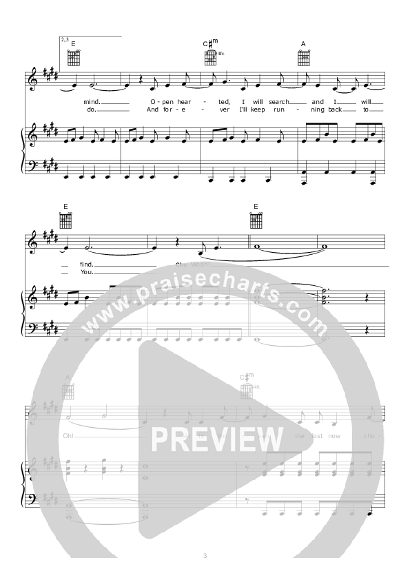 The Father's Heart Lead & Piano (Hillsong Worship)