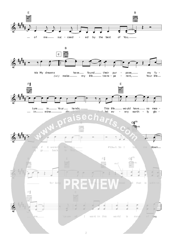 You Lead Sheet (Hillsong Worship)