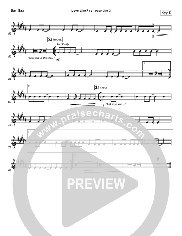 Love Like Fire Bari Sax (Hillsong Worship)