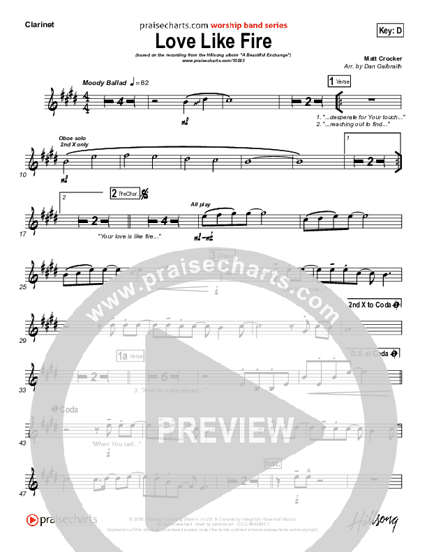 Love Like Fire Wind Pack (Hillsong Worship)