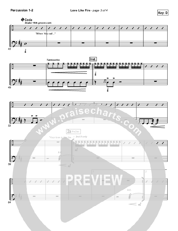 Love Like Fire Percussion 1/2 (Hillsong Worship)