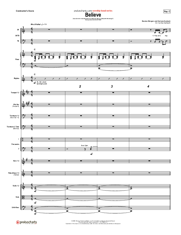 Believe Conductor's Score (Hillsong Worship)