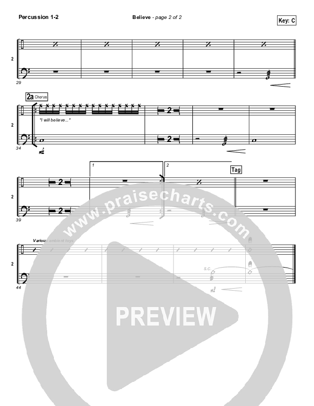 Believe Percussion 1/2 (Hillsong Worship)
