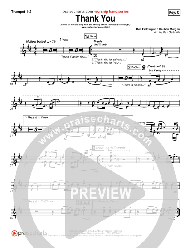 Thank You Trumpet 1,2 (Hillsong Worship)