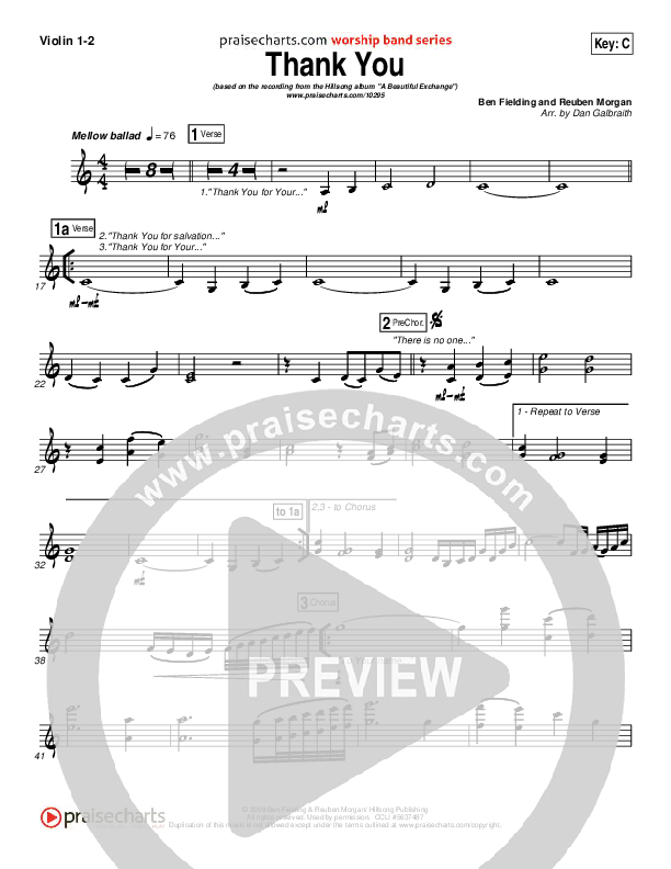 Thank You String Pack (Hillsong Worship)