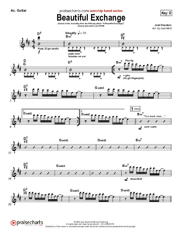 Beautiful Exchange Acoustic Guitar (Hillsong Worship)