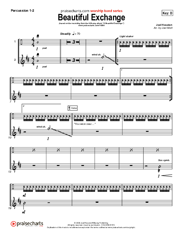 Beautiful Exchange Percussion 1/2 (Hillsong Worship)