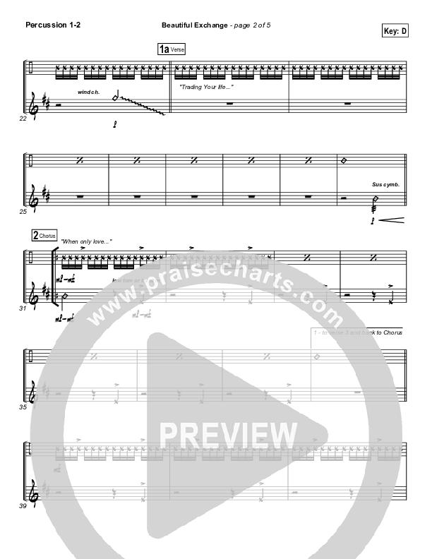 Beautiful Exchange Percussion 1/2 (Hillsong Worship)