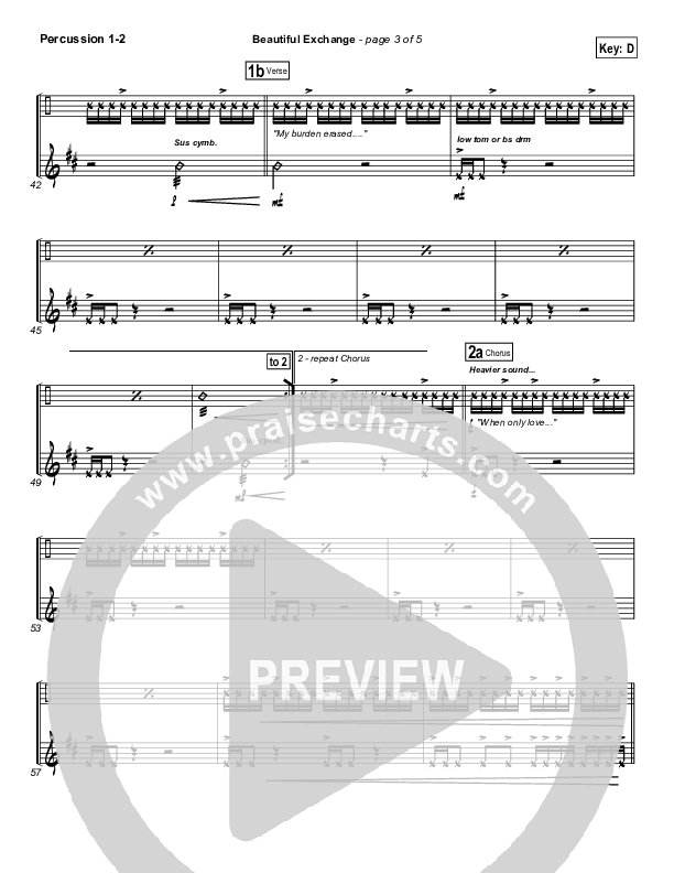 Beautiful Exchange Percussion 1/2 (Hillsong Worship)