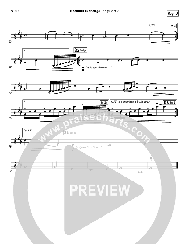 Beautiful Exchange Viola (Hillsong Worship)
