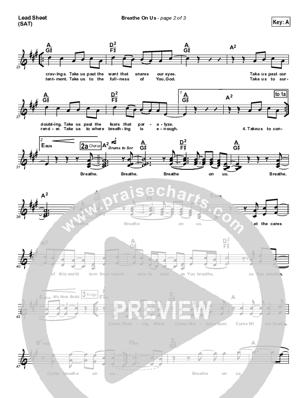Breathe On Us Lead Sheet (Jeremy Horn)