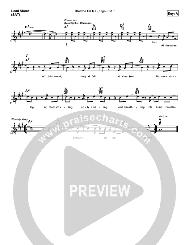 Breathe On Us Lead Sheet (Jeremy Horn)