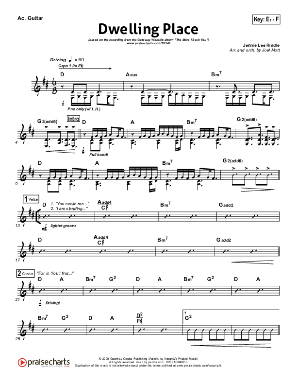 Dwelling Place Acoustic Guitar (Gateway Worship)