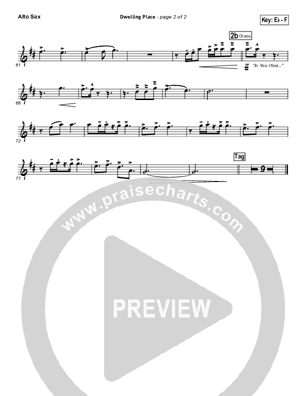 Dwelling Place Alto Sax (Gateway Worship)