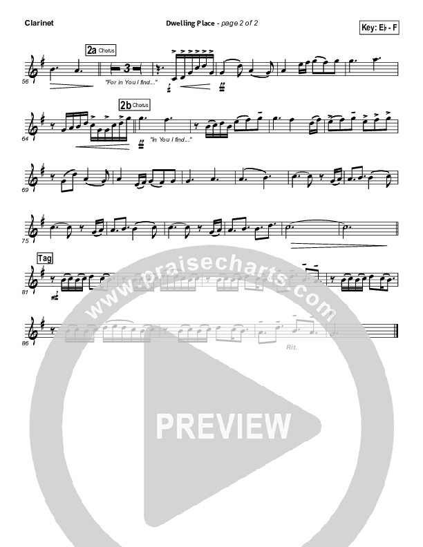 Dwelling Place Clarinet (Gateway Worship)