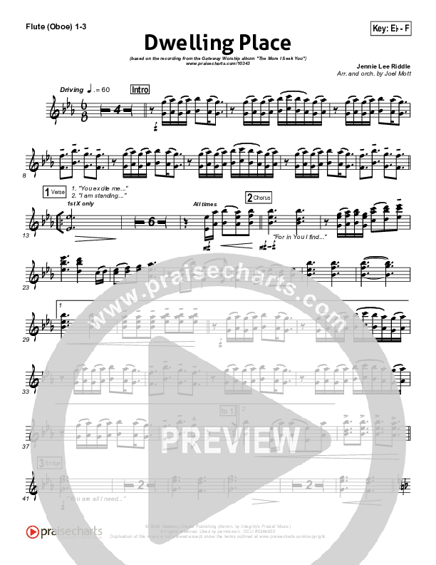 Dwelling Place Flute/Oboe 1/2/3 (Gateway Worship)