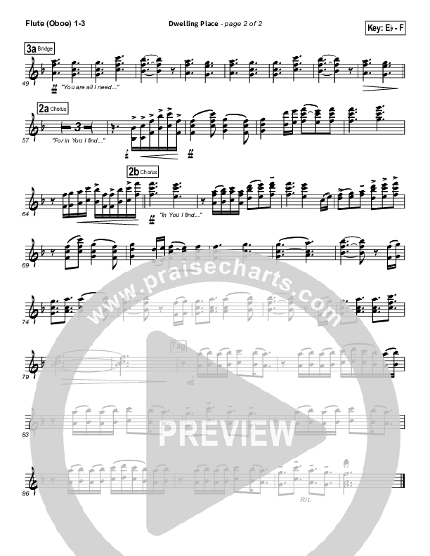 Dwelling Place Flute/Oboe 1/2/3 (Gateway Worship)