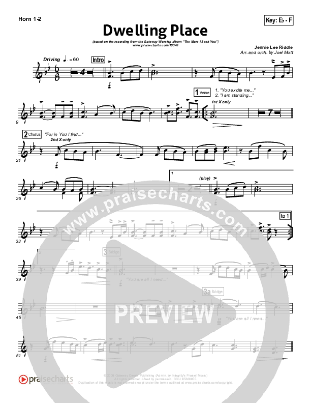 Dwelling Place Brass Pack (Gateway Worship)