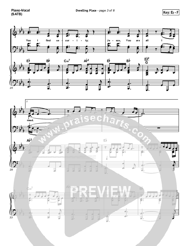 Dwelling Place Piano/Vocal (SATB) (Gateway Worship)