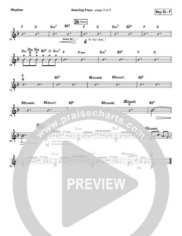 Dwelling Place Rhythm Chart (Gateway Worship)