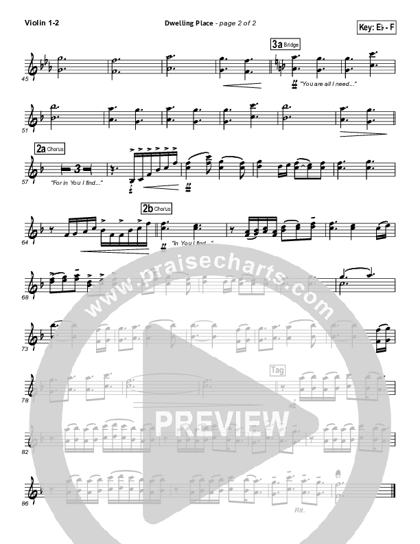 Dwelling Place Violin 1/2 (Gateway Worship)