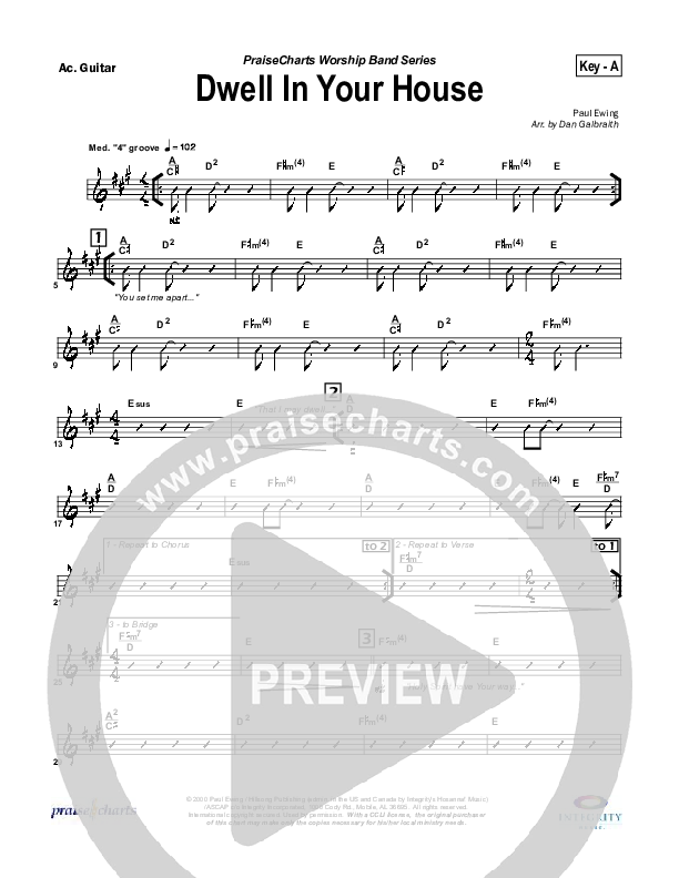 Dwell in Your House Acoustic Guitar (Hillsong Worship)